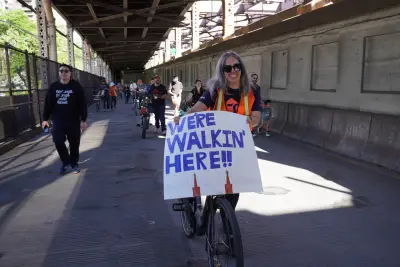 New Queensboro Bridge walkway opens, separating cyclists and pedestrians for first time